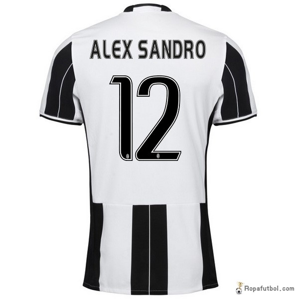 Camiseta Juventus Replica Primera Ropa Alex Sangro 2016/17 Negro Blanco